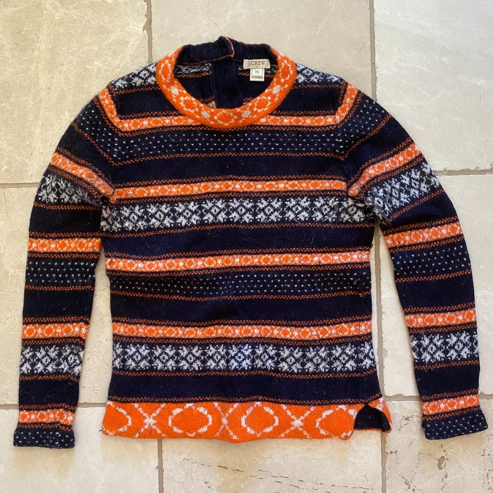 J. Crew Warmspun Fair Isle Sweater